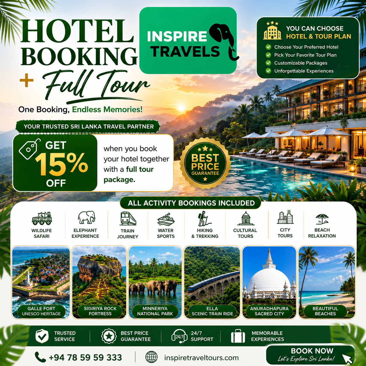 Hotel Booking + Full Tour Package Offer